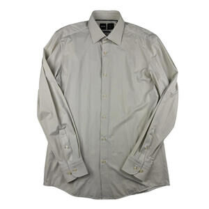 Hugo Boss P-HANK kent Slim Fit Button Shirt Beige Size 39 | 15.5 | M